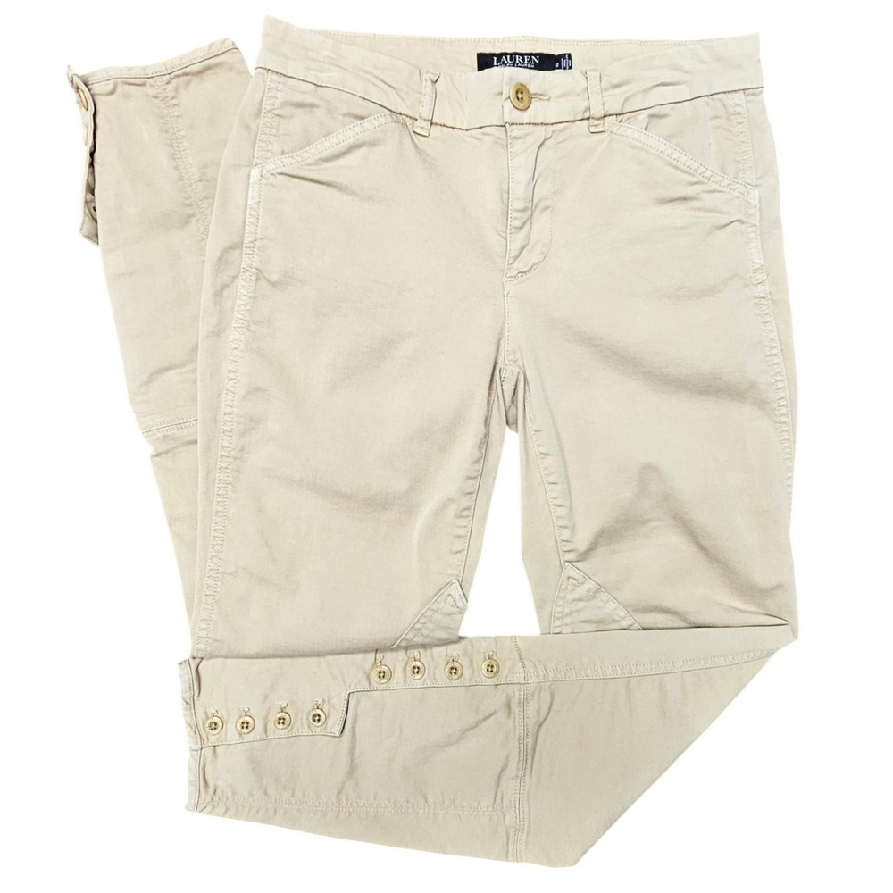 Lauren Ralph Lauren Equestrian Riding Pants‎ Breeches Womens 0 Khaki Stretch